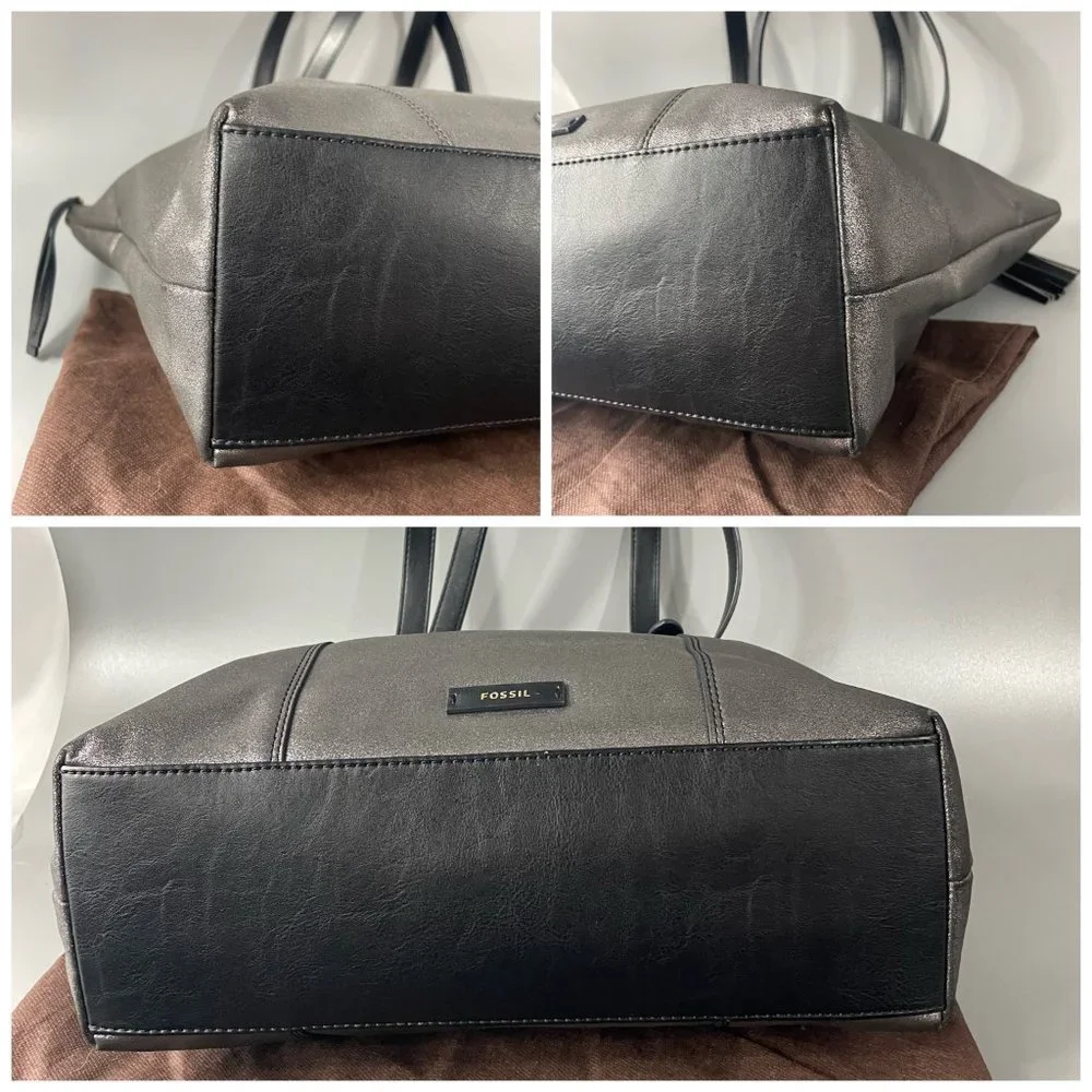 Fossil Silver-Gray Sparkly Tote Bag - Picture 15 of 15